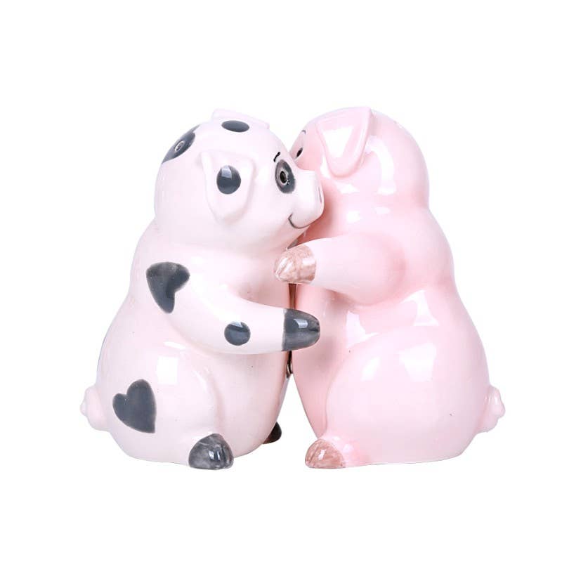 Hogging All the Love – Hugging Pig Salt & Pepper Shaker Set