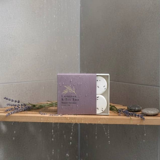 Lavender & Tea Tree Shower Steamer Gift Set Woodsy Homelife 226.8 g