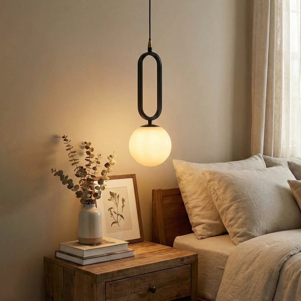 Lampadario a sospensione ovale Ball in alabastro