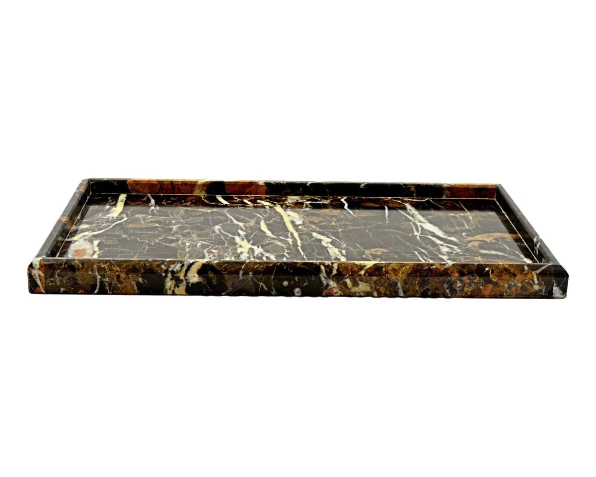 Bathroom Tray - Luxury Bathroom Vanity Tray of Michelangelo Marble
