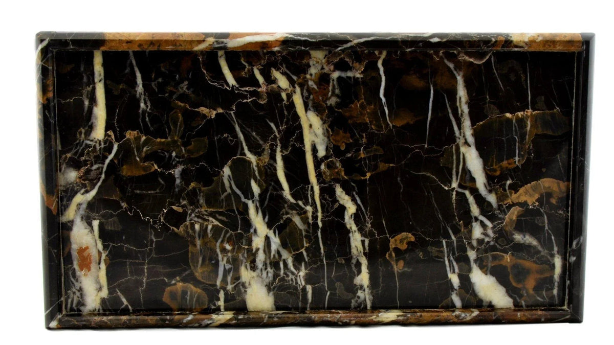 Bathroom Tray - Luxury Bathroom Vanity Tray of Michelangelo Marble