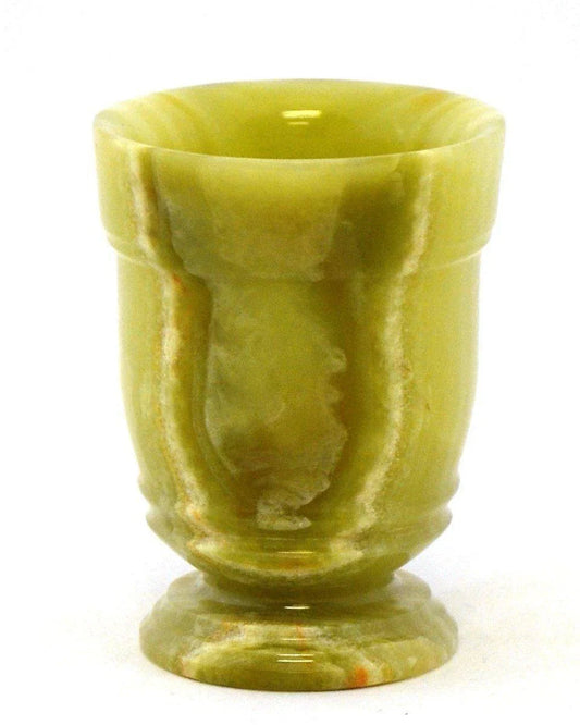 Bathroom Tumbler of Green Onyx | Tasmanian Collection