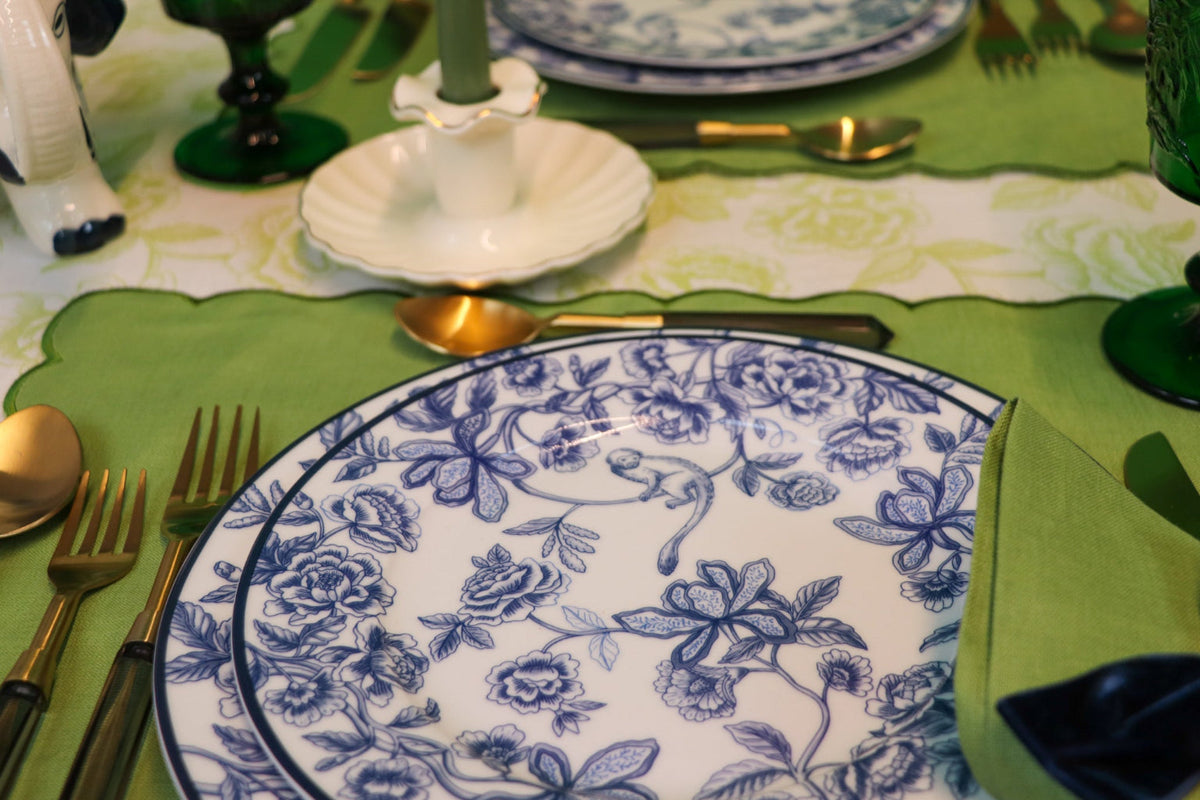 Bombay Blue Porcelain Starter Plates – Set of 4 (+1 Bonus Plate)