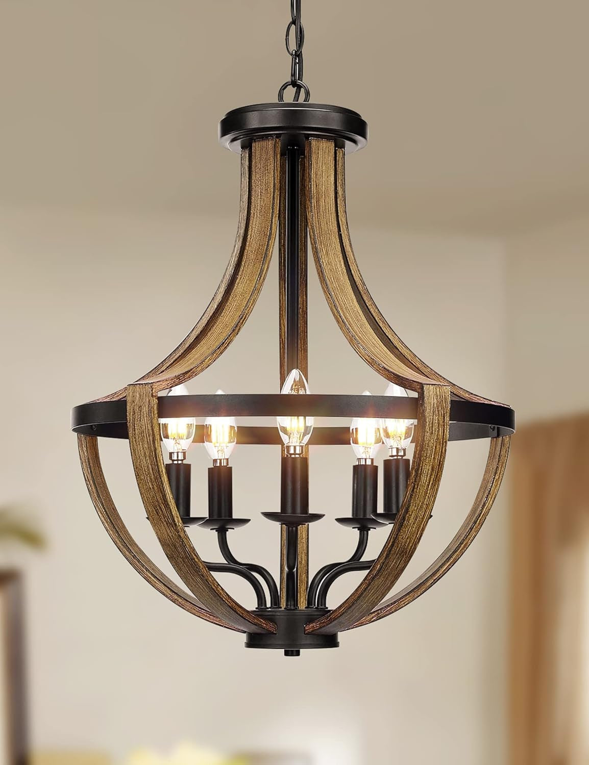 Modern Farmhouse 4-Light Hanging Pendant Light
