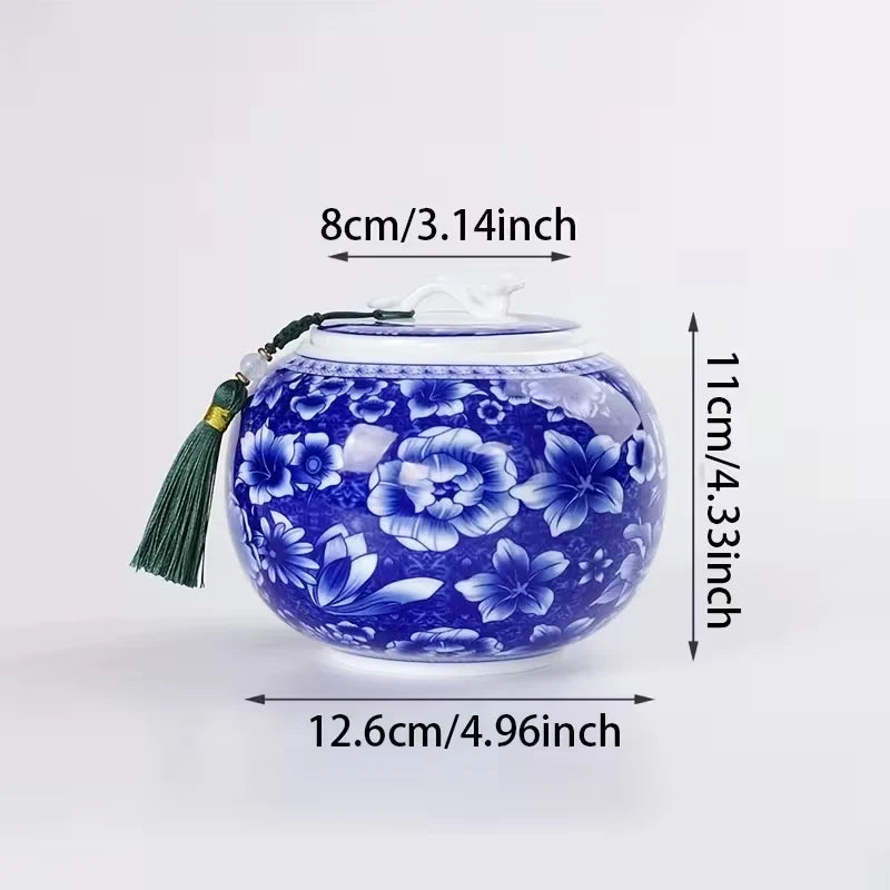Ruyi and Peony Chinoiserie Porcelain Jar