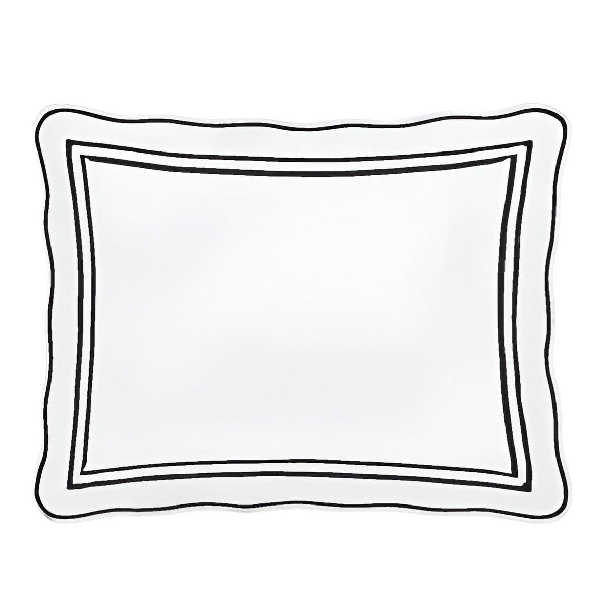 400TC Wavy Embroidery & Border Cotton Sateen Solid Duvet Cover Set