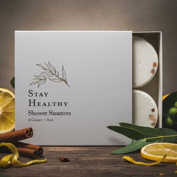 Stay Healthy Immunity Blend Shower Steamer Gift Set Woodsy Homelife 226.8 g