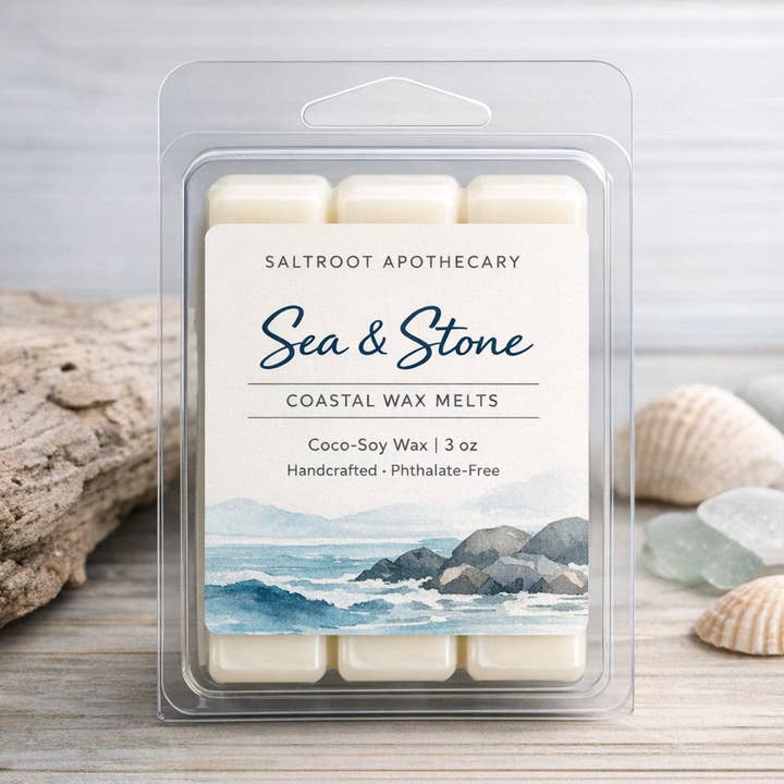 Coastal Collection Wax Melts Clamshell Saltroot Apothecary 68.04 g