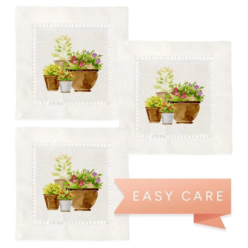 Hemstitch Napkins - Garden (Set of 6)