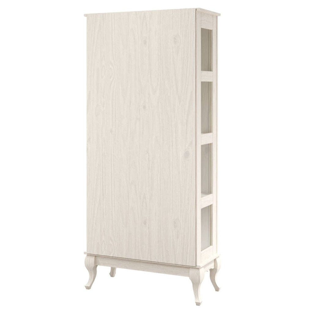 Pine Crafter Furniture Olive Range Solid Pine Wood Display Cabinet White