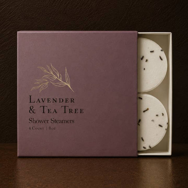 Lavender & Tea Tree Shower Steamer Gift Set Woodsy Homelife 226.8 g