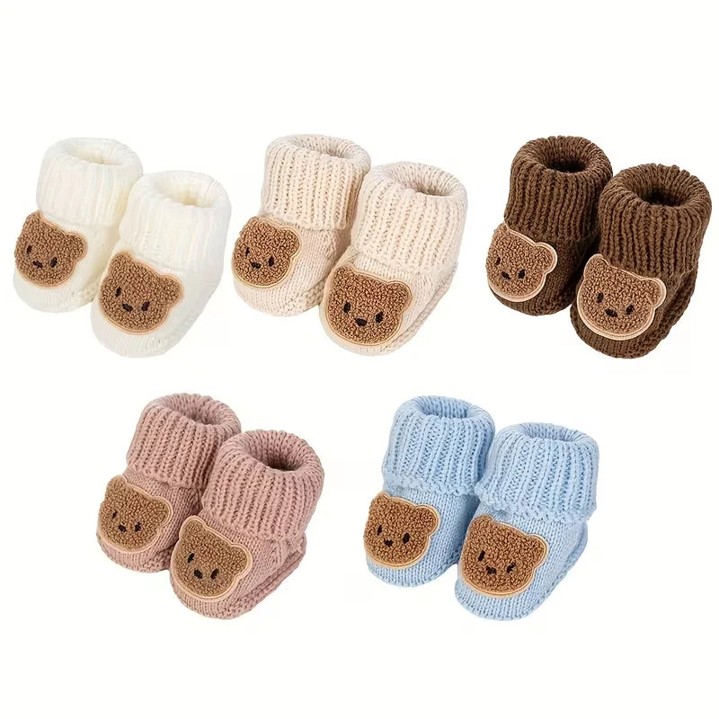 Little Bear Knit Baby Booties