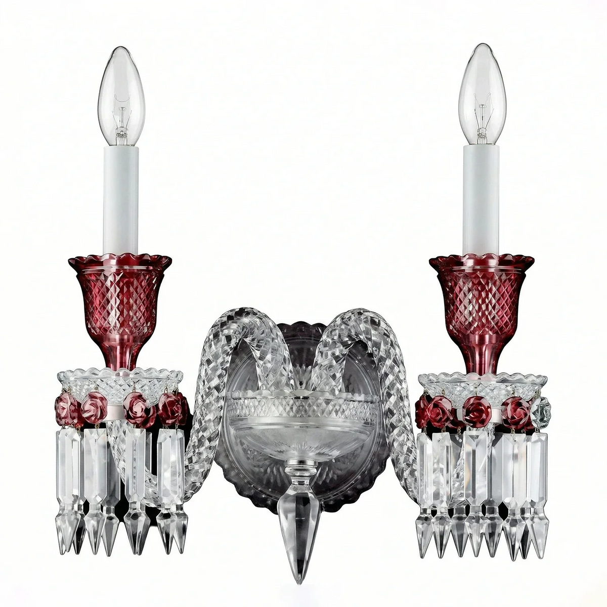 Caelum Apex Red Crystal Wall Lamp
