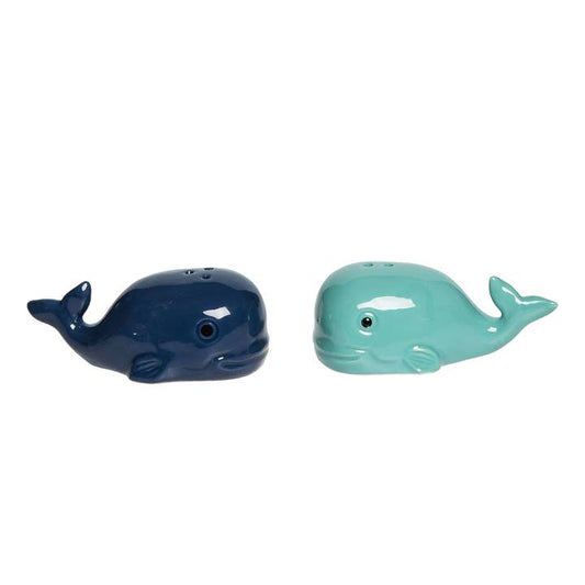 Whale Ceramic Salt And Pepper Shaker Set Beachcombers 90.7 g