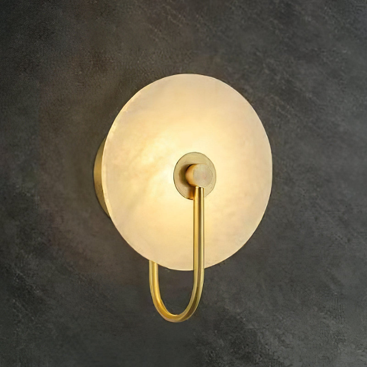 Celestial Round Alabaster Sconce