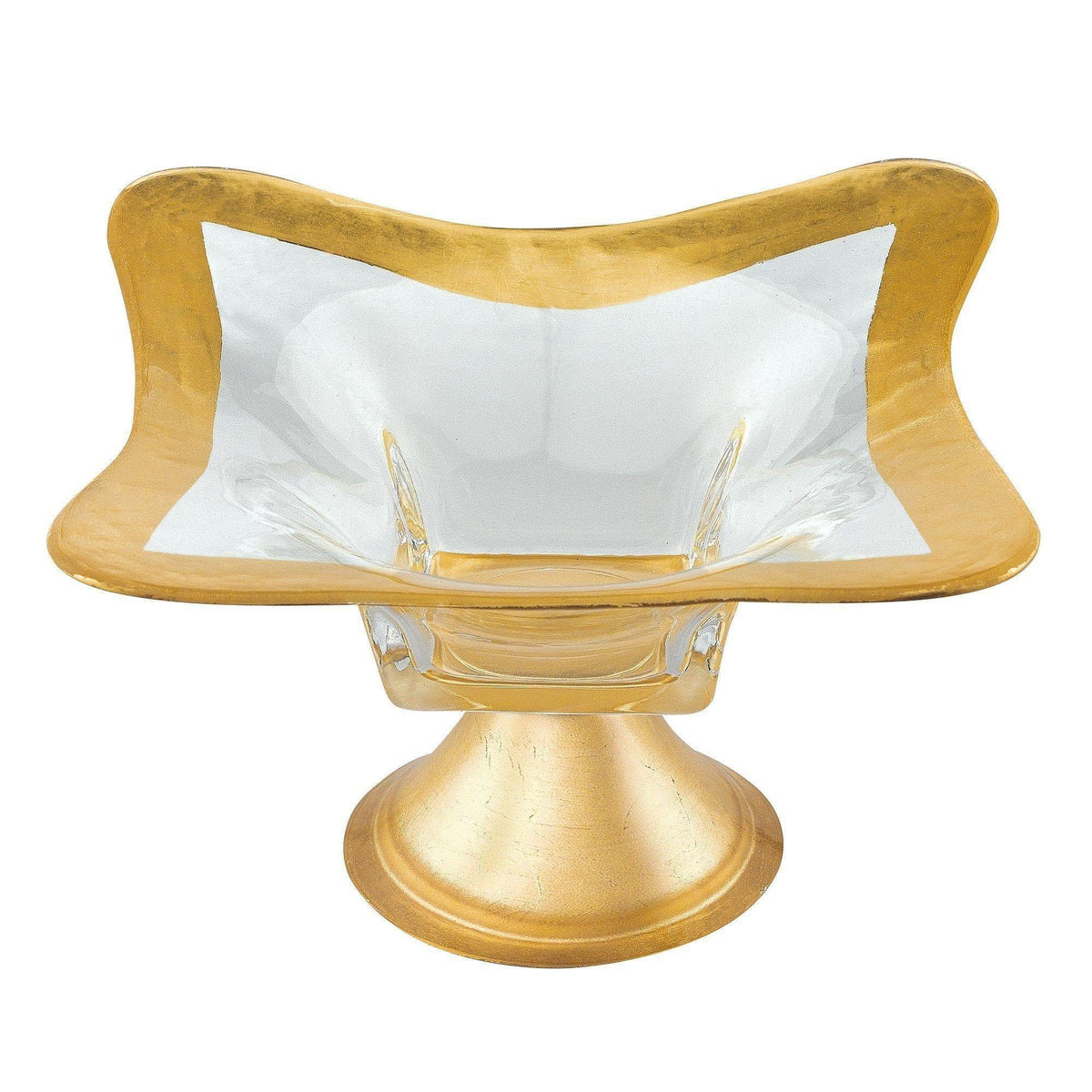 Centerpiece Bowl With Genuine Gold Leaf Design