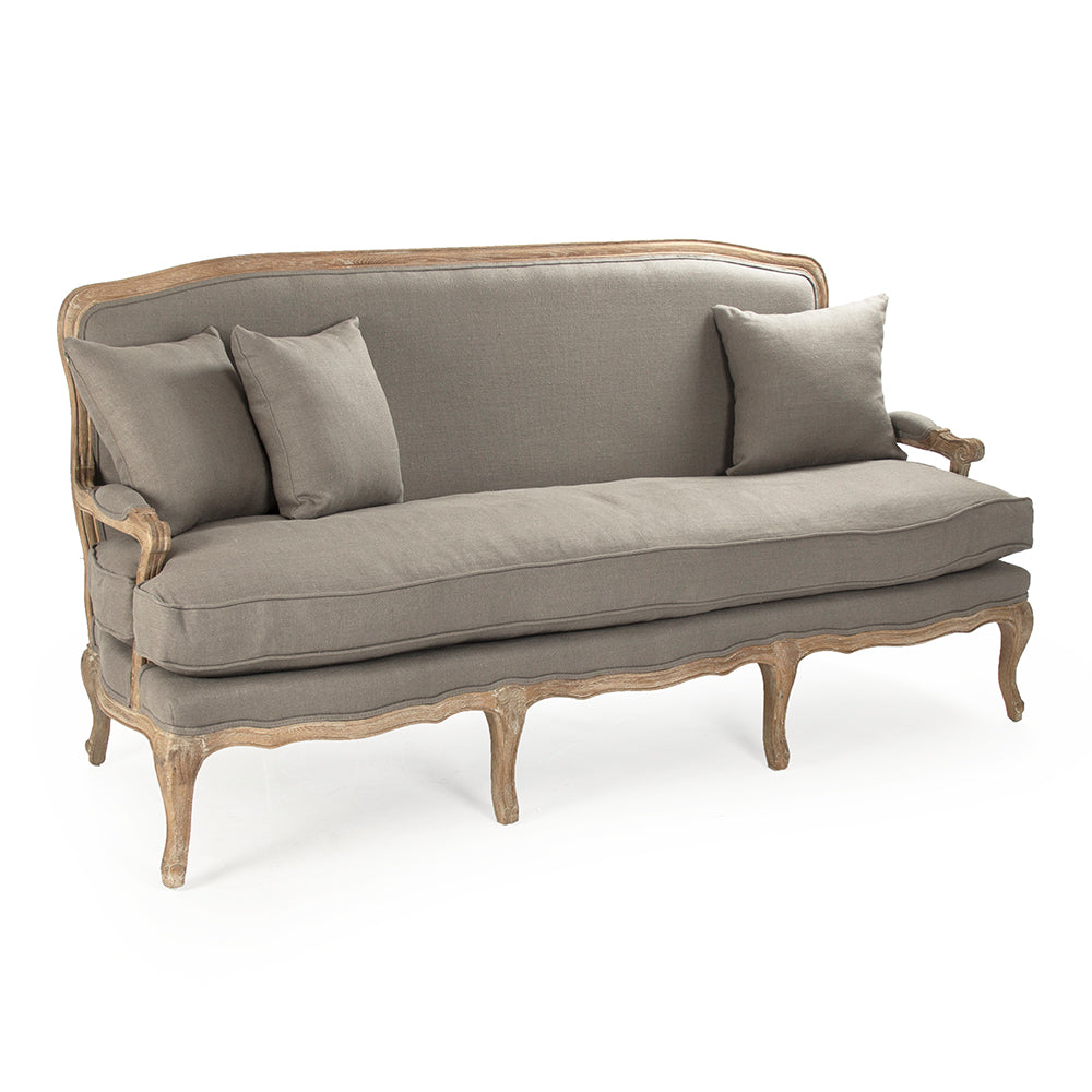Bastille Oak Linen Sofa