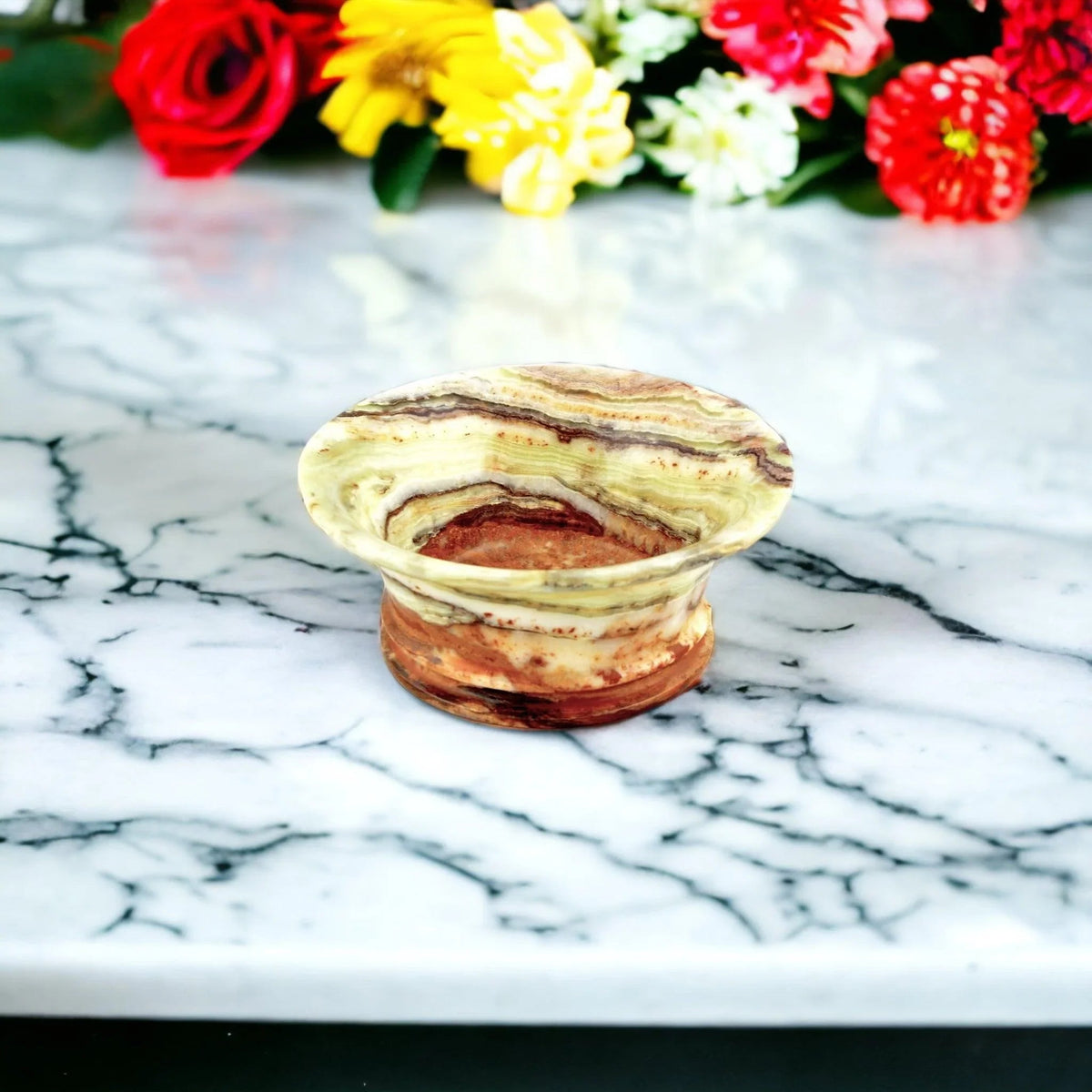 Classic Fruit Bowl - 8 inch Light Green Onyx