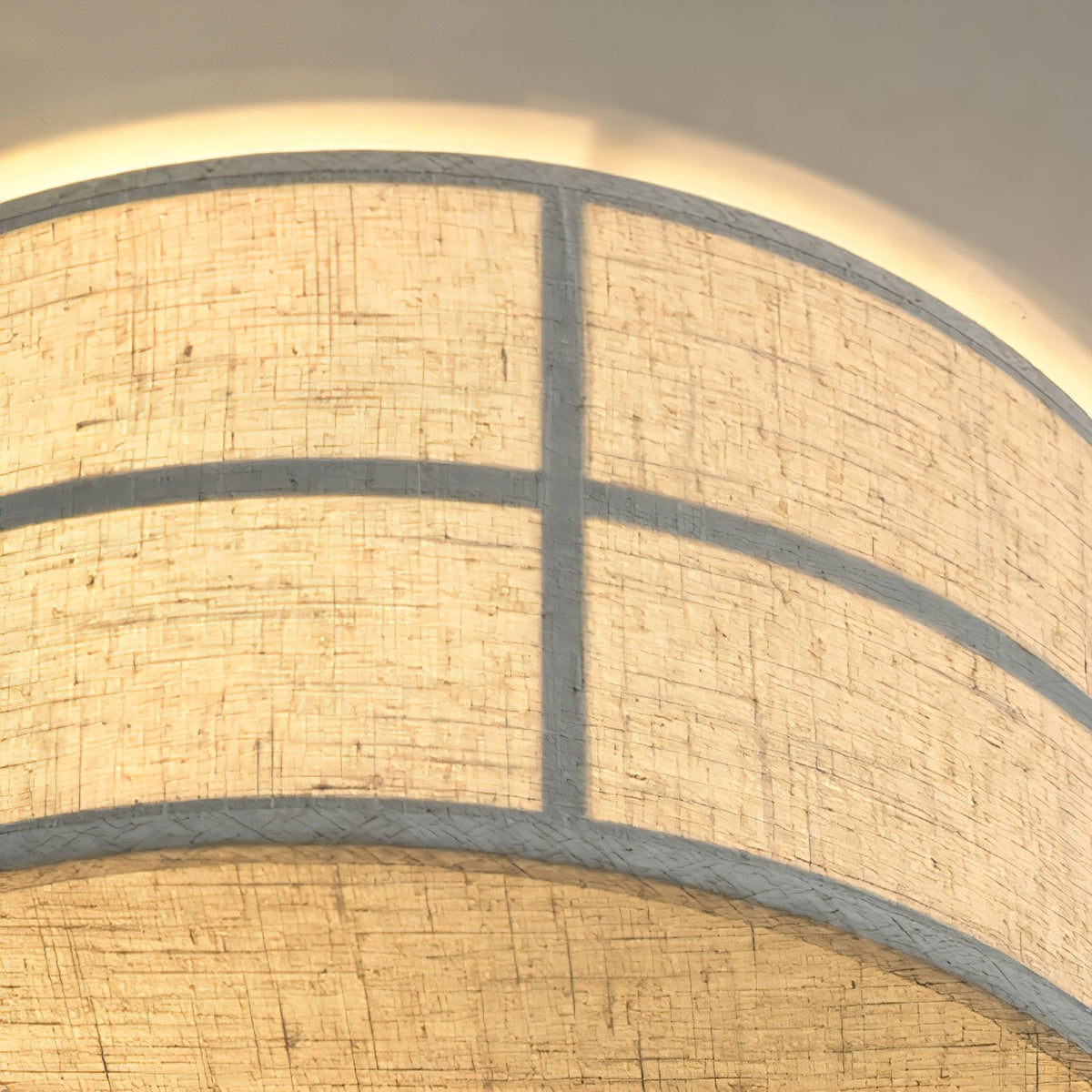 Crosshatch Linen Fabric Ceiling Light
