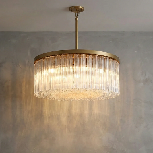 Suspension étoile en verre de Murano et laiton