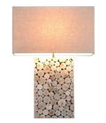 Handmade Sustainable Large Mosaic Eucalyptus Wood Accent Desk Lamp
