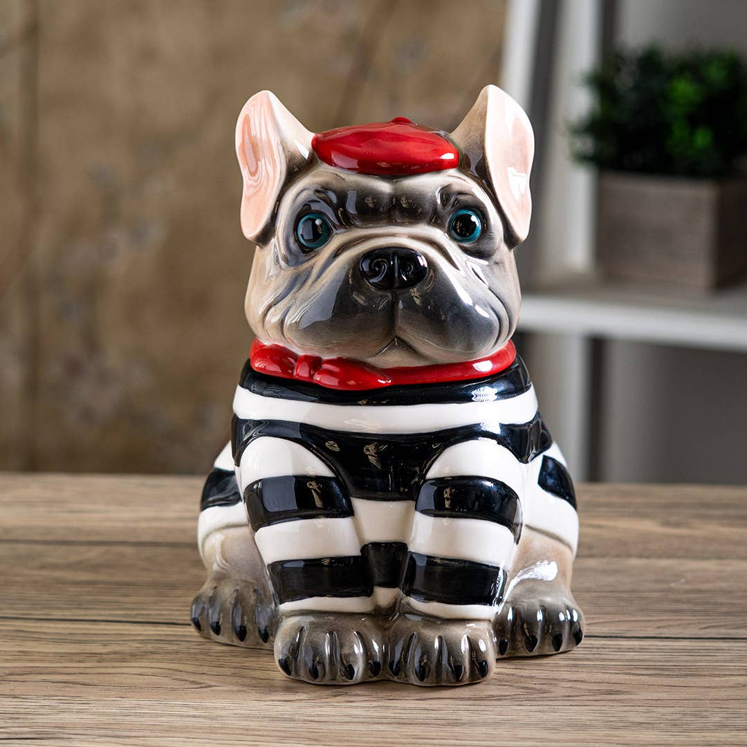 Biscuit the Bad Boy Frenchie Cookie Jar
