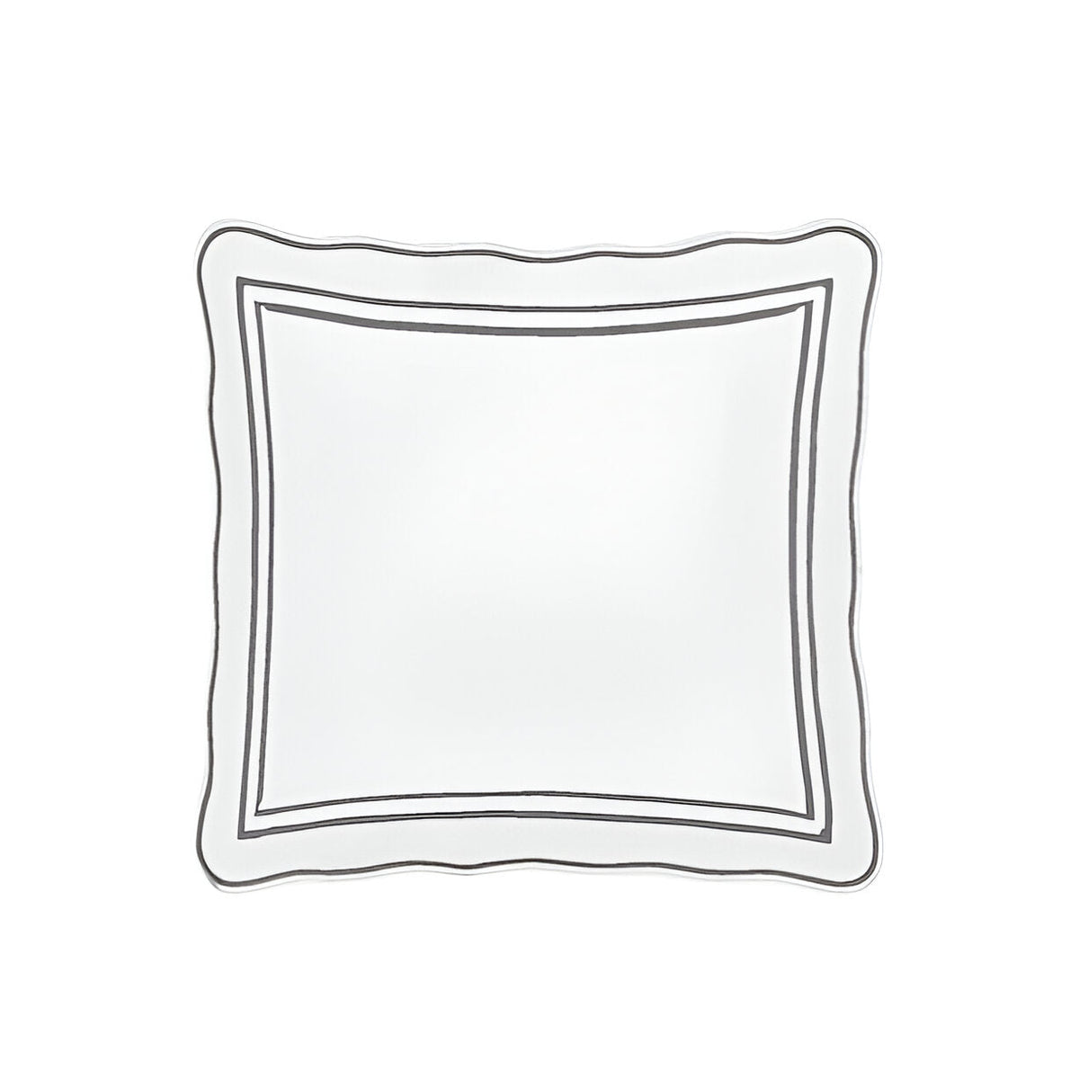 400TC Wavy Embroidery & Border Cotton Sateen Solid Duvet Cover Set