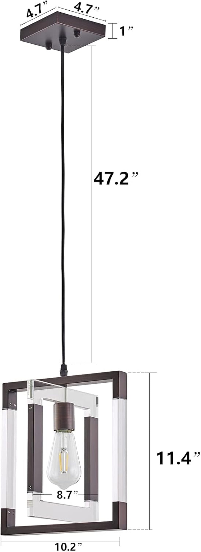 1-Light Lantern Pendant Chandelier