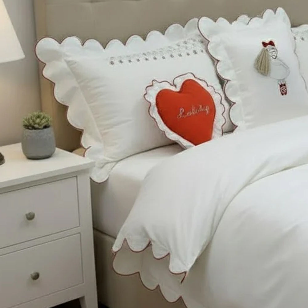 Doll Embroidered Duvet Cover Set