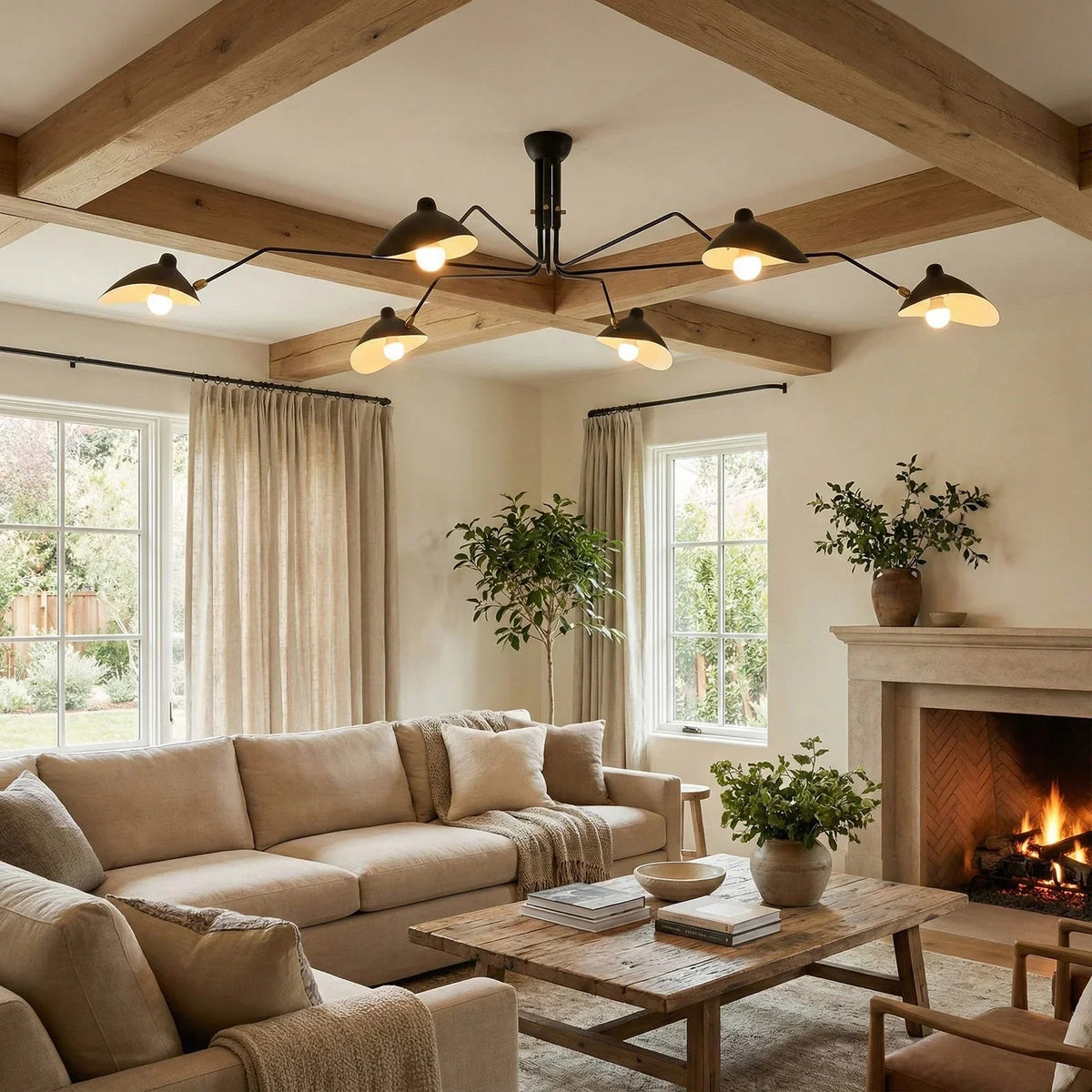 Duckbill Shaped Spider Ceiling Light