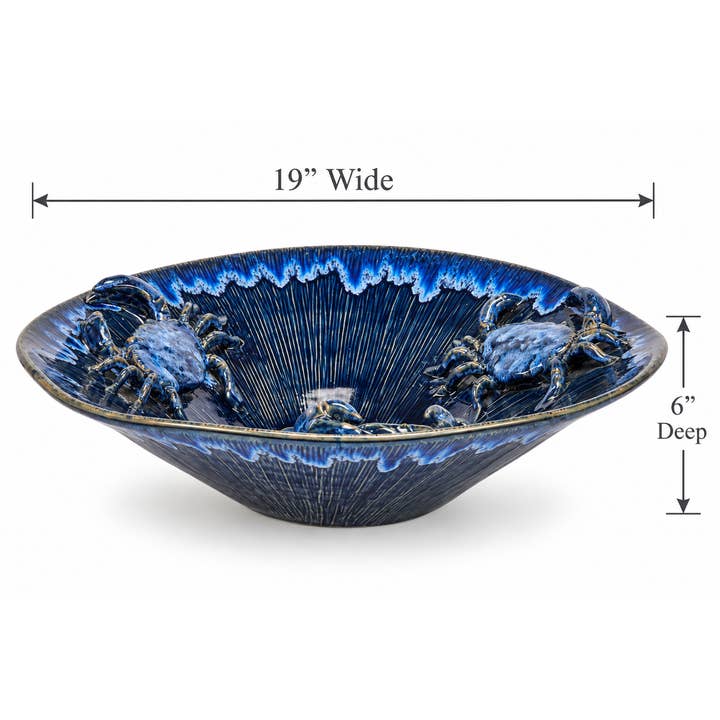 Ocean Depths Crab Ceramic Bowl