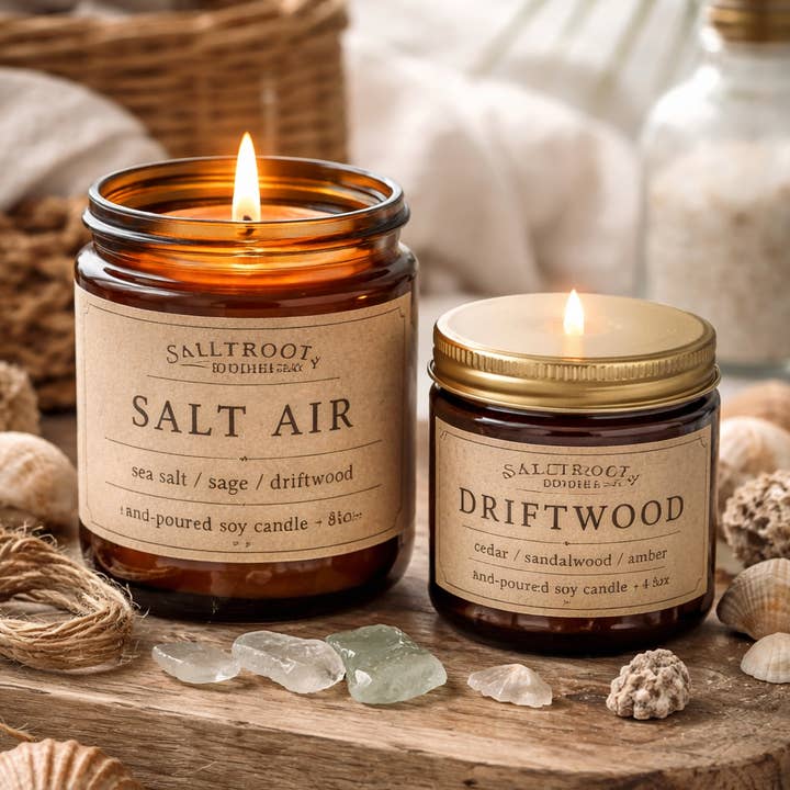 Luxury Coastal Candle Saltroot Apothecary 453.6 g