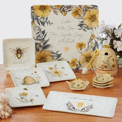 Bee Sweet 6" Canapé Plates — Set of 4