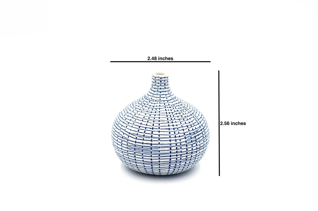 Coastal Reef Textured Porcelain Bud Vase