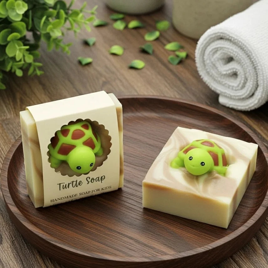 Turtle Splash Handmade Soap Bar for Kids – Vegan Cold Process Soap