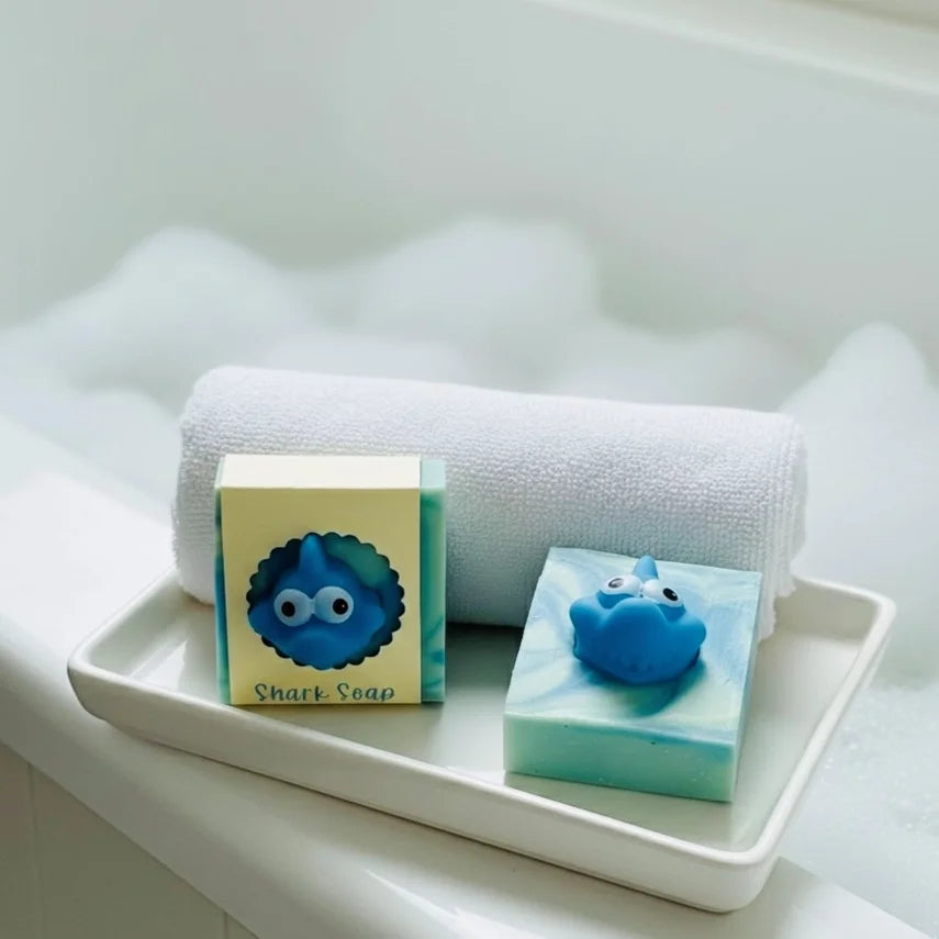 Shark Handmade Soap Bar for Kids – Vegan Cold Process Soap