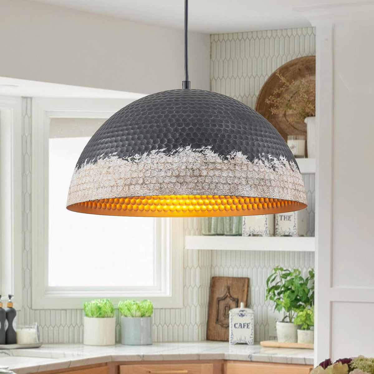 Hammered Dome Pendant Light