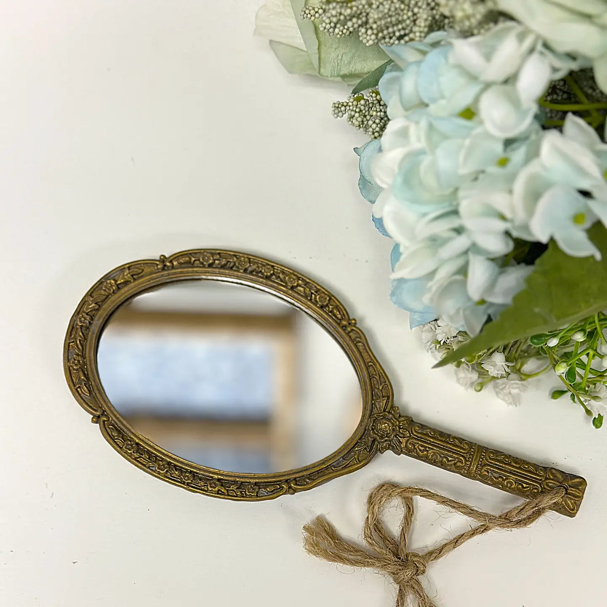 French Vintage Hand-Held Mirror Style B