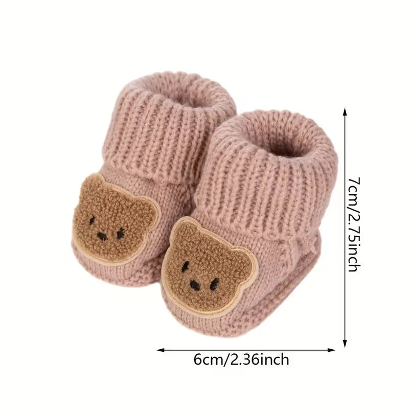 Little Bear Knit Baby Booties