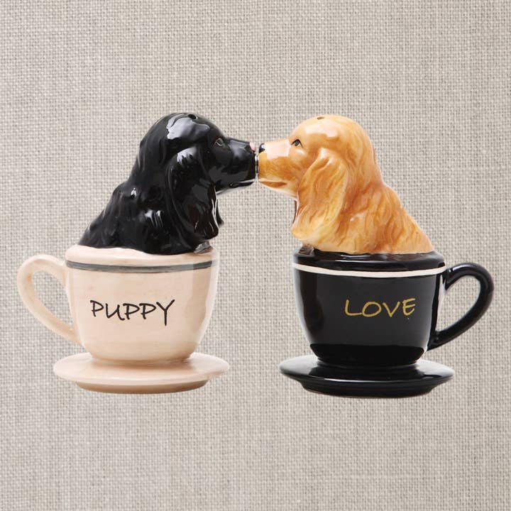 Teacup Cocker Spaniels Salt And Pepper Shaker Set Pacific Trading 226.8 g