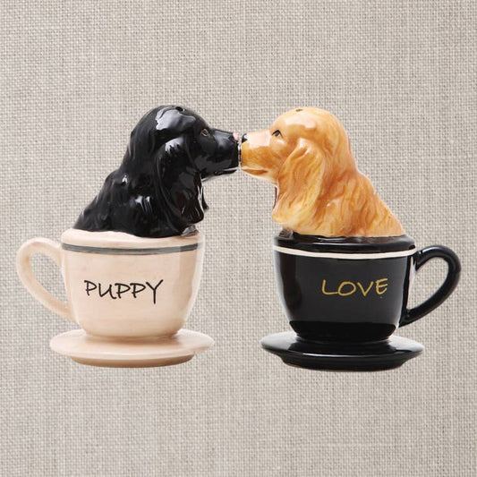 Teacup Cocker Spaniels Salt And Pepper Shaker Set Pacific Trading 226.8 g