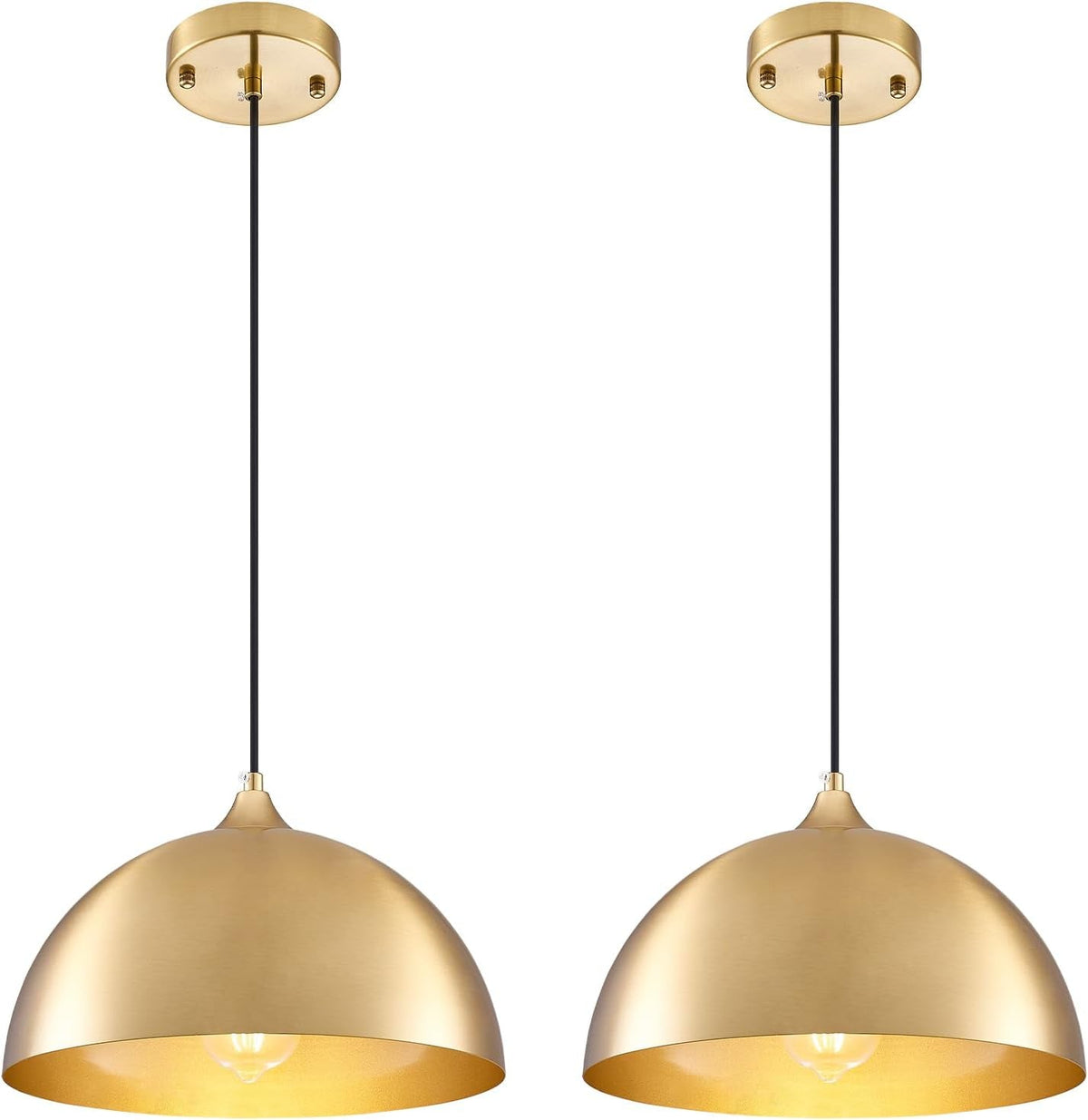 2 Farmhouse Dome Pendant Lights