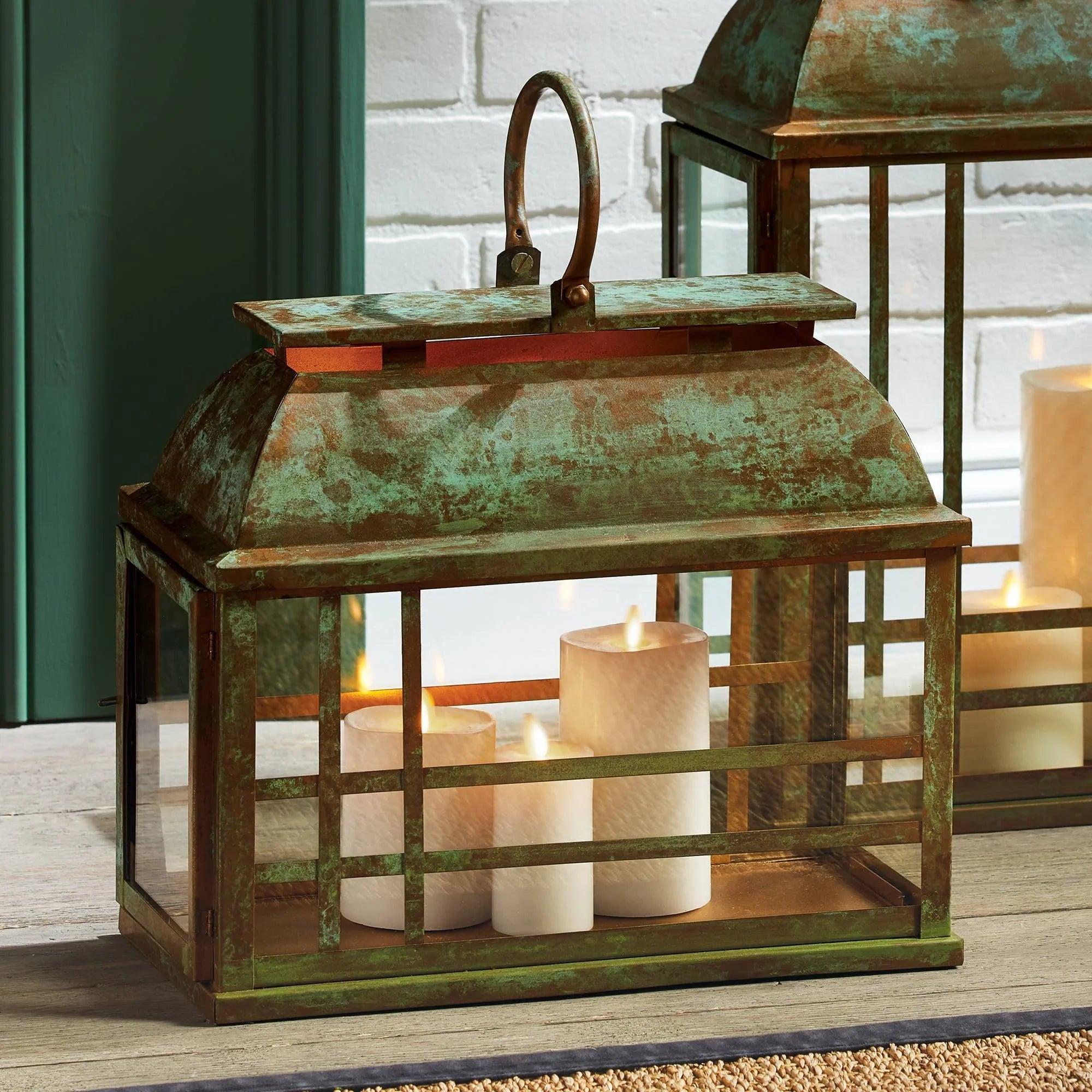 Napa Home & Garden Solana Lantern Small Weathered Patina Decor