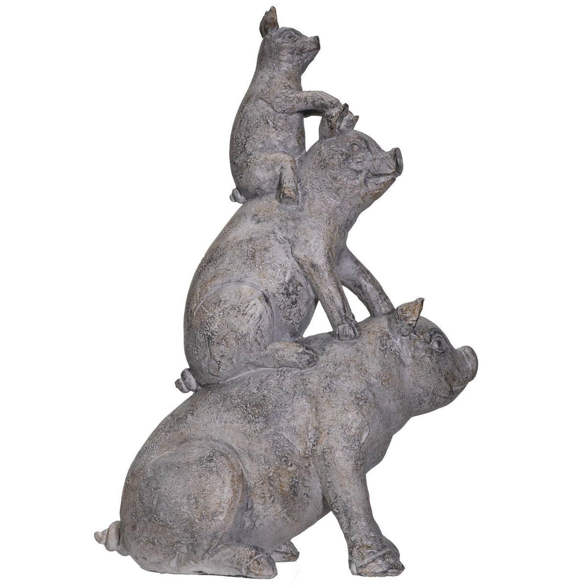 This Little Piggy – Whimsical Stacked Farmhouse Pig Figurine