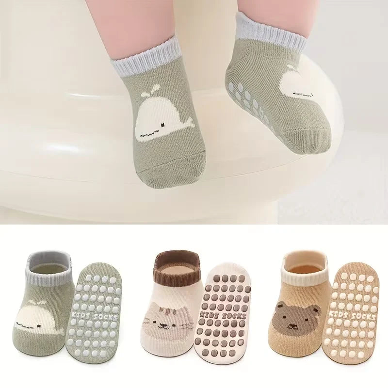 Tiny Treads Non-Slip Animal Socks (0–1 Year)