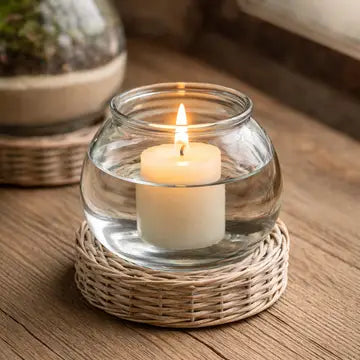 Glass and Wicker Terrarium