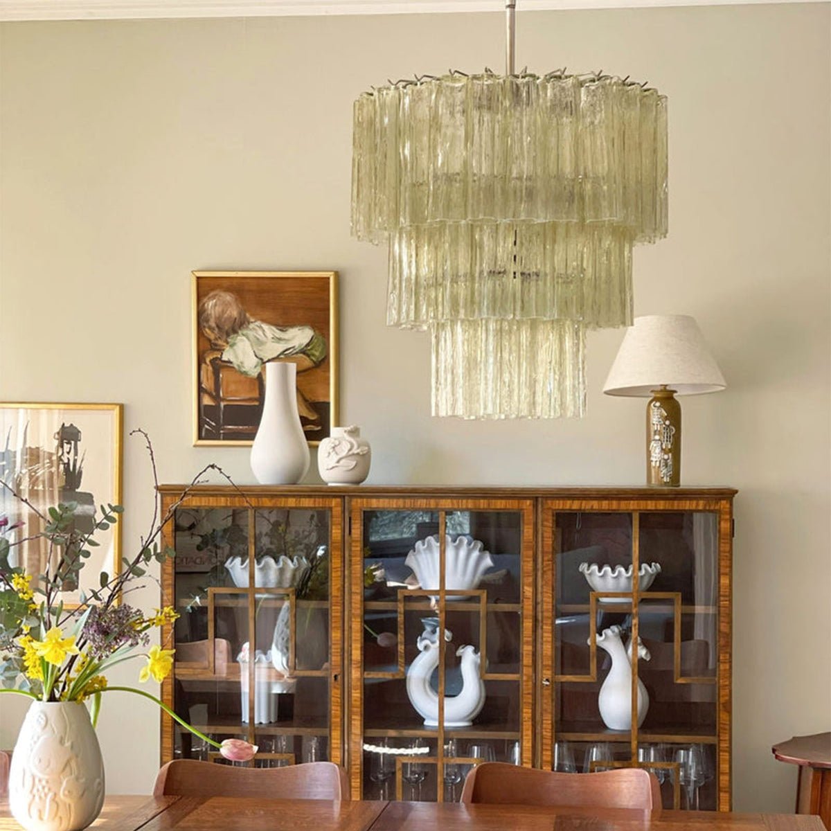 Fantastic Murano Tubes Glass Tube Chandelier
