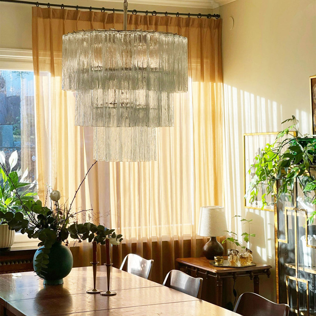 Fantastic Murano Tubes Glass Tube Chandelier