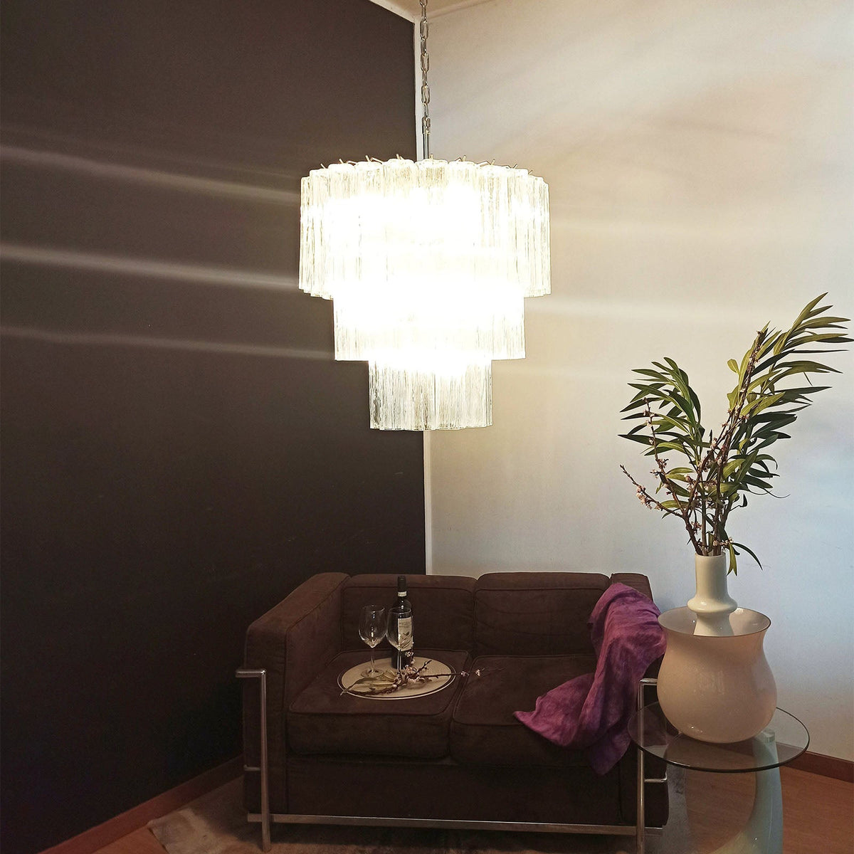 Fantastic Murano Tubes Glass Tube Chandelier
