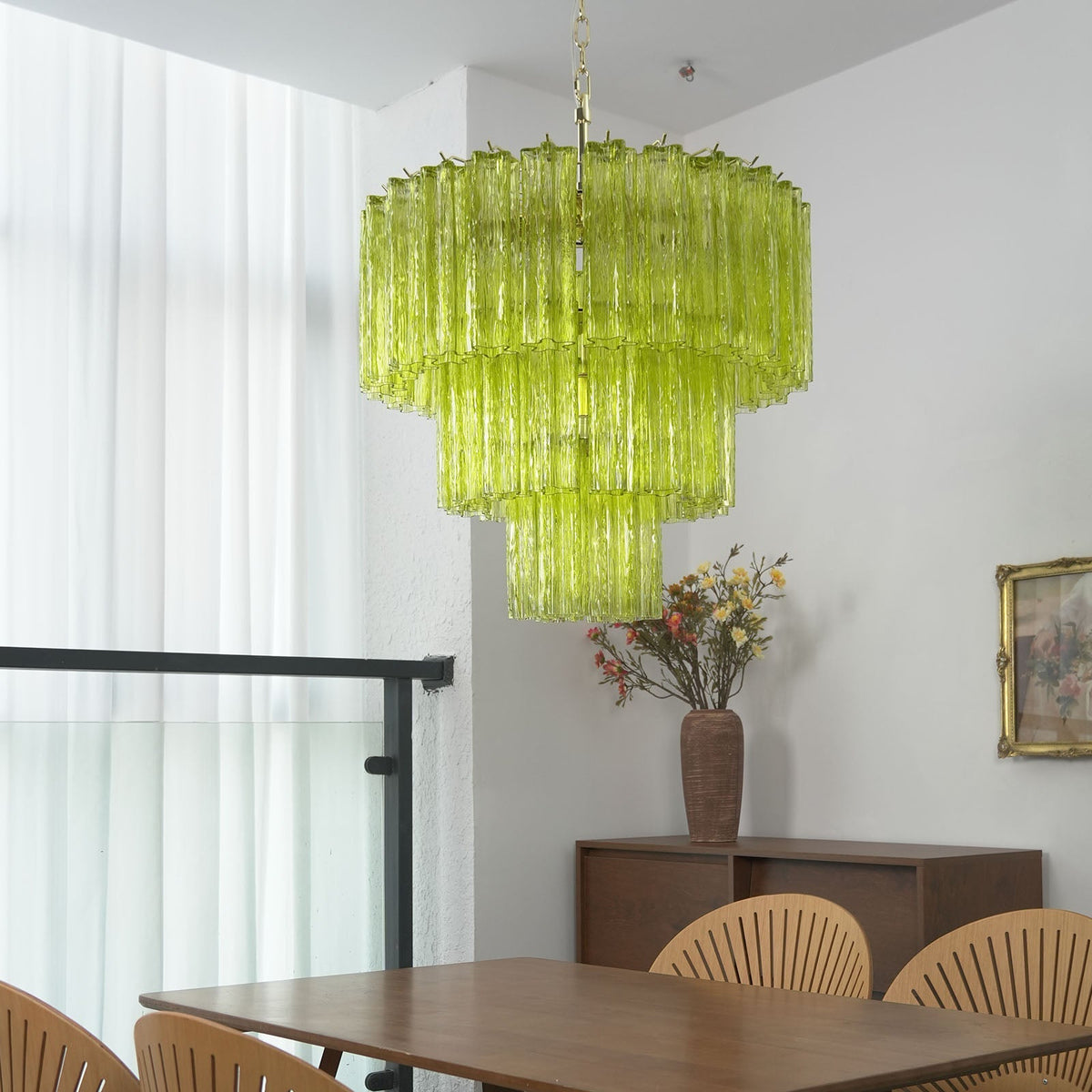 Fantastic Murano Tubes Glass Tube Chandelier